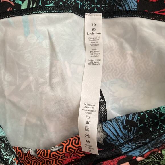 Lululemon Speed Up Floral Tight w/ Side Pockets Size 10 - Picture 8 of 9